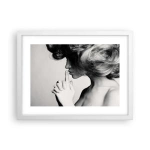 Affiche dans un cadre blanc - Poster - A l'écoute d'elle-même - 40x30 cm