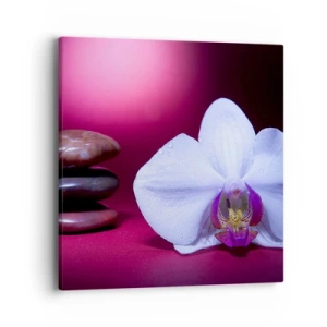 Impression sur toile - Image sur toile - Une étude de fraîcheur en violet - 40x40 cm