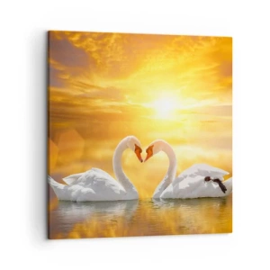 Impression sur toile - Image sur toile - Le coeur est le plus beau mot du monde… - 50x50 cm