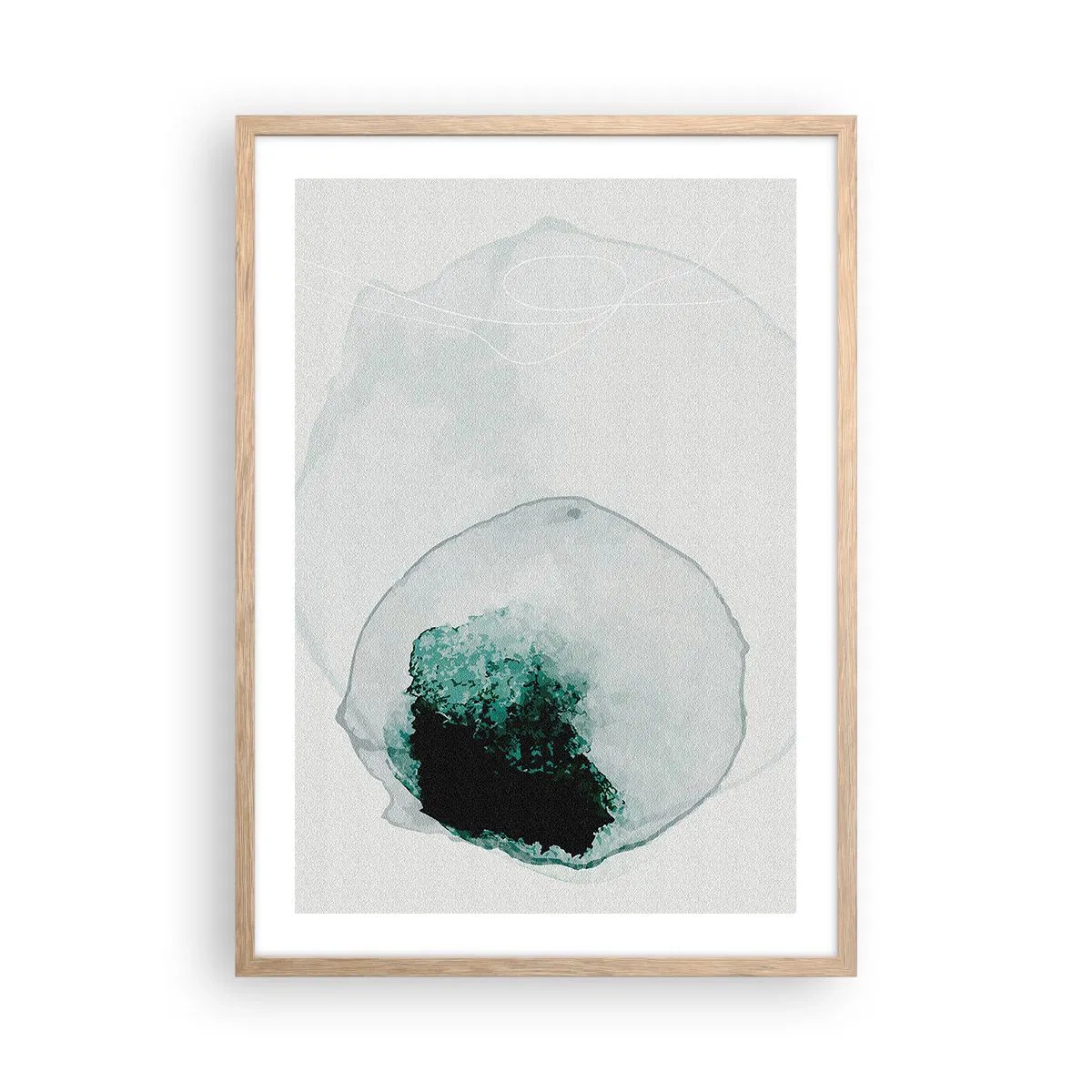 Affiche dans un chêne clair - Poster - Dans une goutte d'eau - 50x70 cm