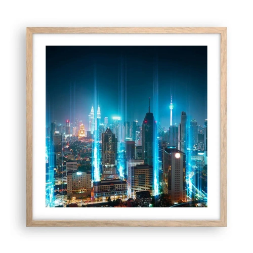 Affiche dans un chêne clair - Poster - À Berlin au paradis - 50x50 cm