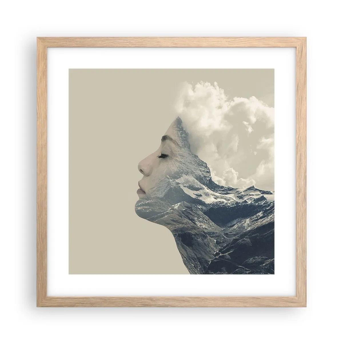 Affiche dans un chêne clair - Poster - La beauté des éléments - 40x40 cm