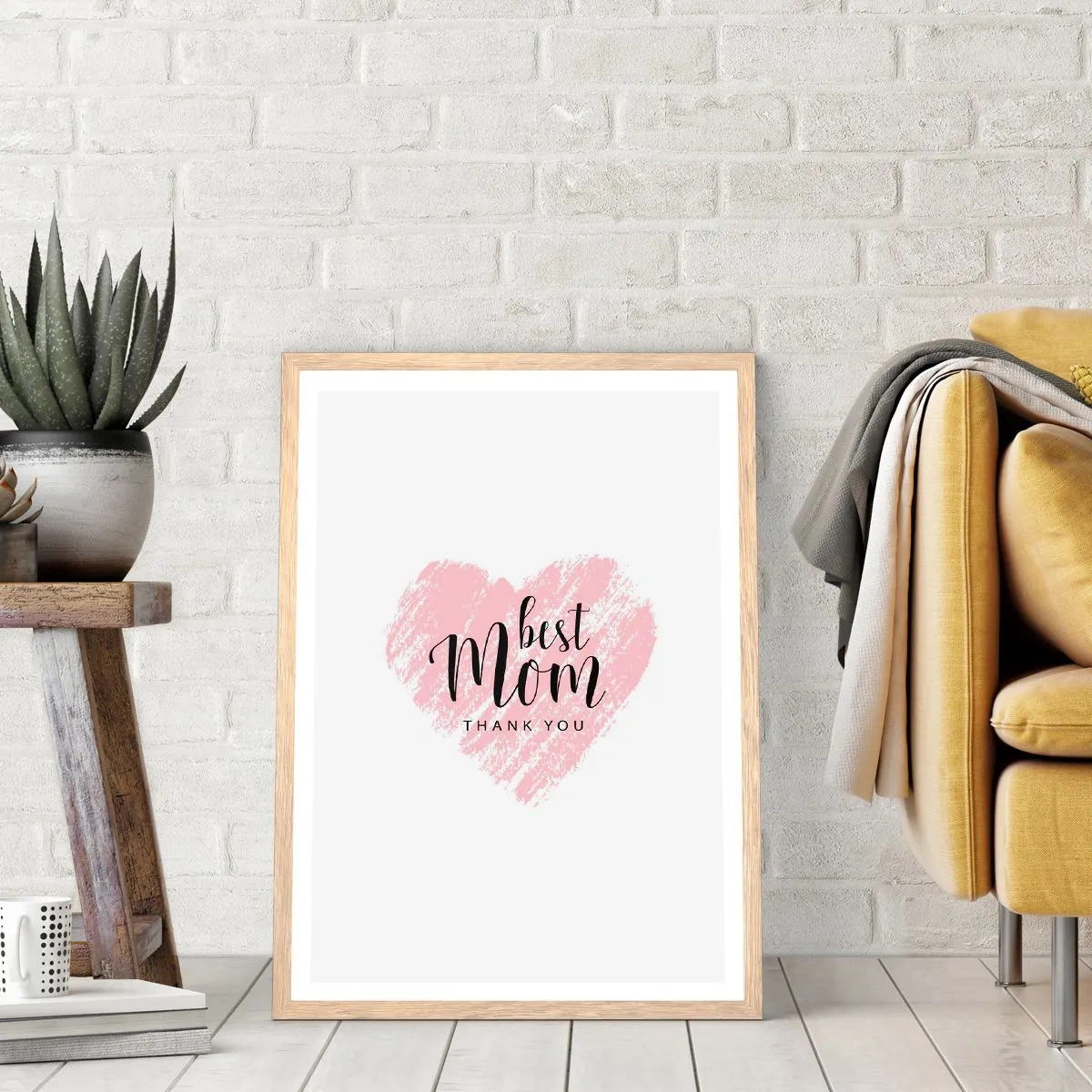 Affiche dans un chêne clair - Poster - Toujours au bon moment - 50x70 cm