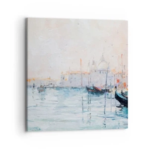 Impression sur toile - Image sur toile - Derrière l'eau, derrière le brouillard - 70x70 cm