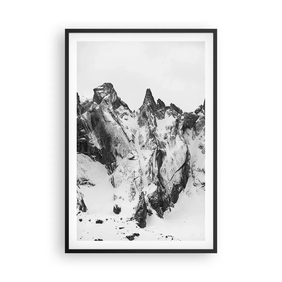 Affiche dans un cadre noir - Poster - Crête dangereuse de granit - 61x91 cm