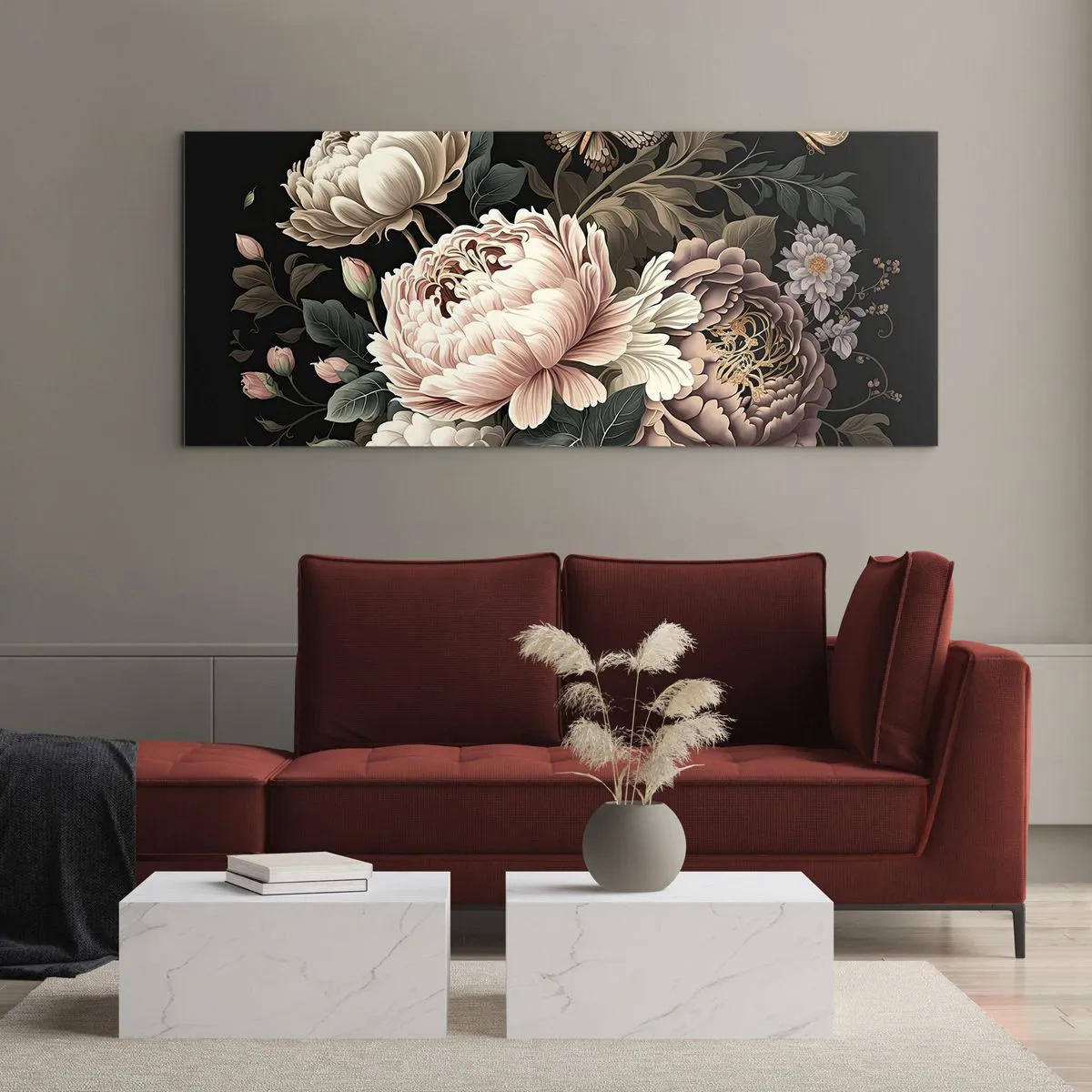 Impression sur verre - Image sur verre - De style baroque - 100x40 cm