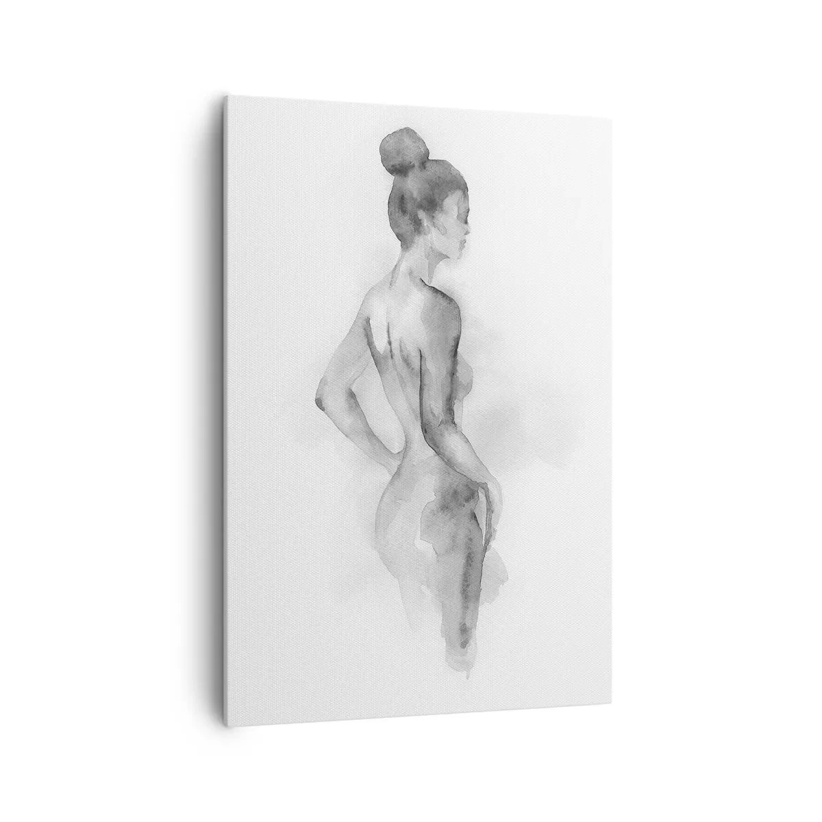 Impression sur toile - Image sur toile - Croquis à l'aquarelle d'une silhouette féminine - 70x100cm - Belle comme une peinture - Décoration murale moderne pour le salon et la chambre ARTTOR