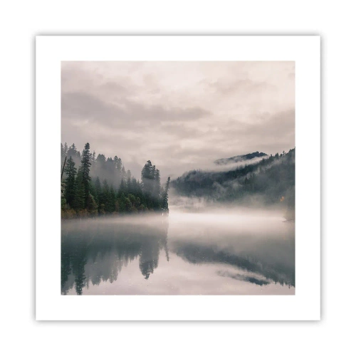 Affiche - Poster - Reflet dans le brouillard - 40x40 cm