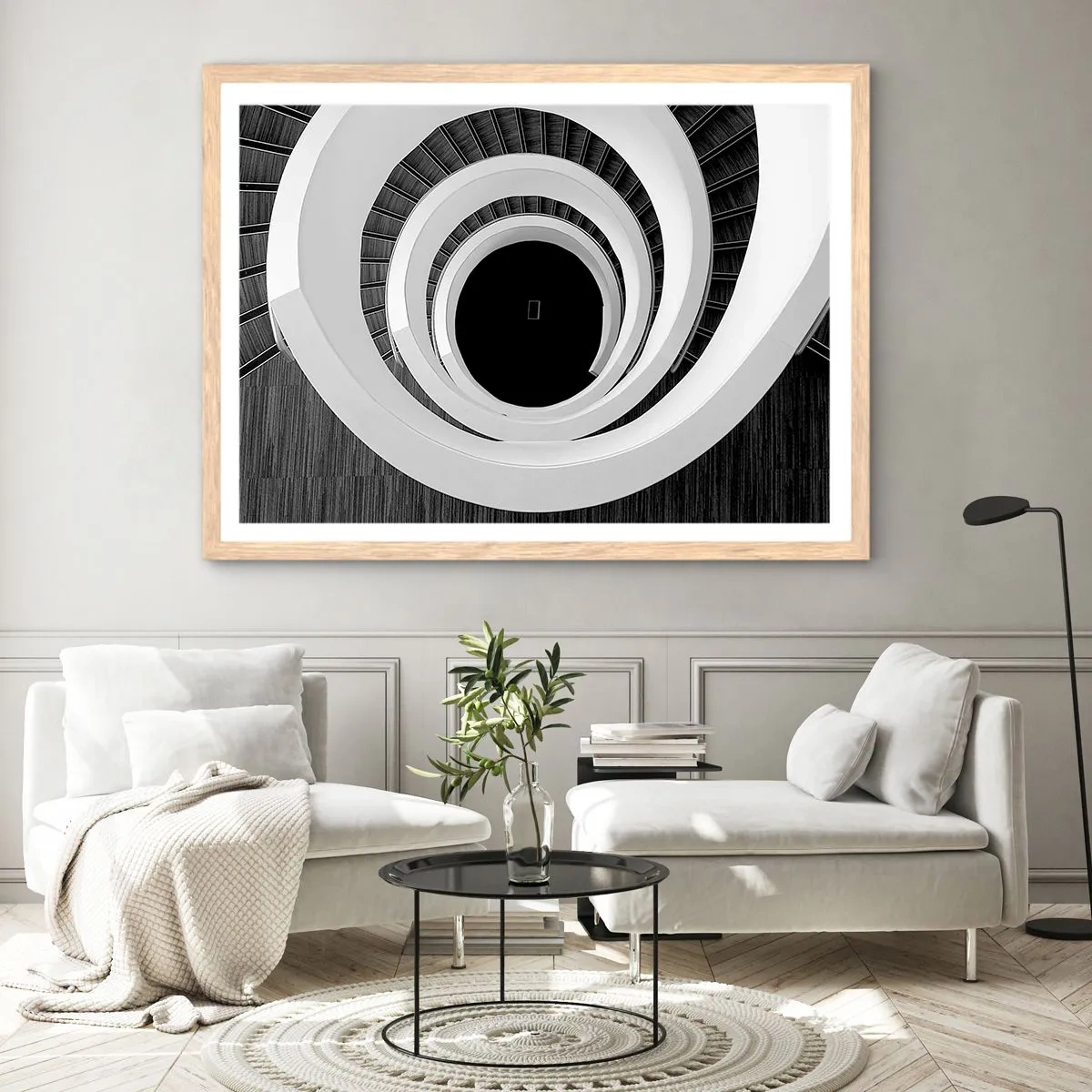 Affiche dans un chêne clair - Poster - Les choses concrêtes - 100x70 cm