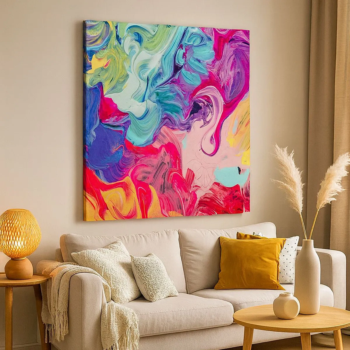 Impression sur toile - Image sur toile - La naissance des couleurs - 30x30 cm