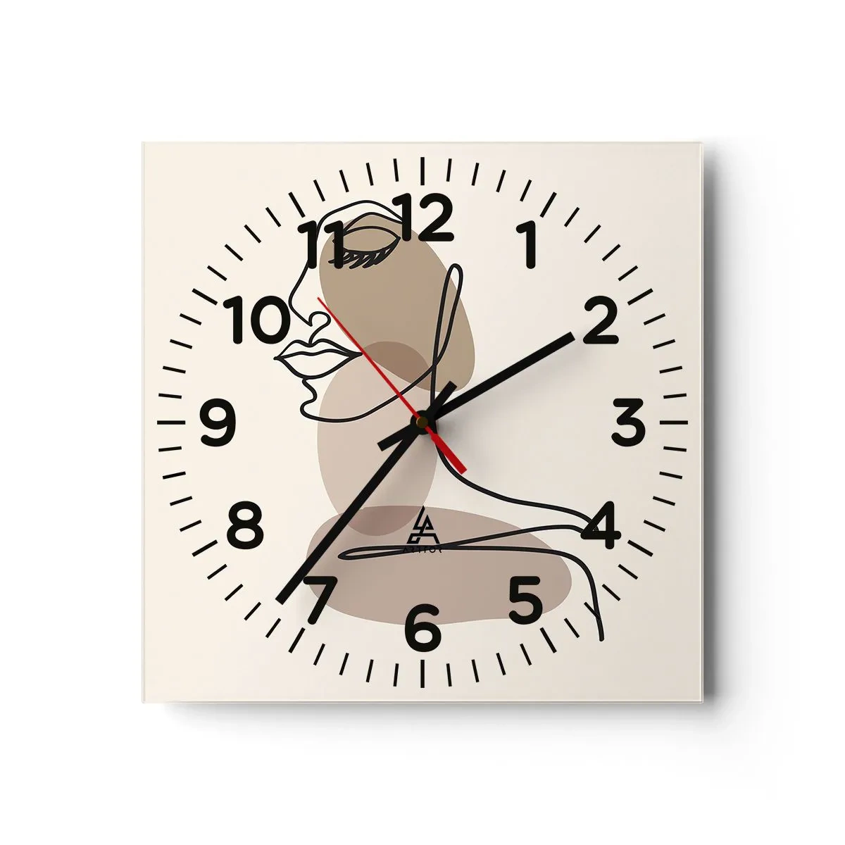 Horloge murale - Pendule murale - S'écouter - 40x40 cm
