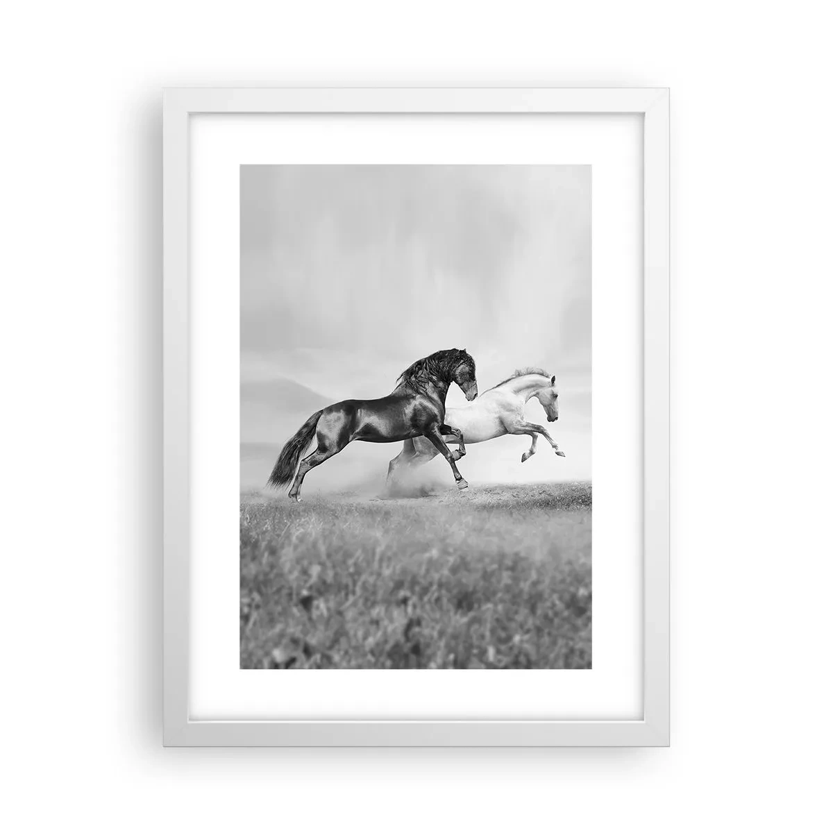 Affiche dans un cadre blanc - Poster - Anges et démons - 30x40 cm