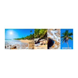 Échantillon de Papier Peint Autocollant Deluxe Sticker - Un endroit exotique pour vous - Paysage, Mer, Plage paradisiaque - 100x30 cm