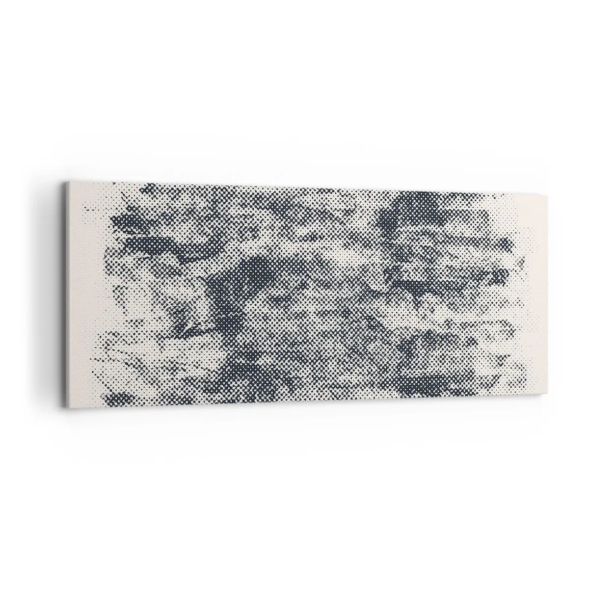Impression sur toile - Image sur toile - Composition brumeuse abstraite dans des tons de gris - 120x50cm - Composition brumeuse - Décoration murale moderne pour le salon et la chambre ARTTOR