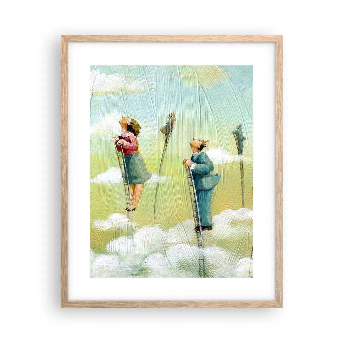 Affiche dans un chêne clair - Poster - Derrière ton rêve - 40x50 cm