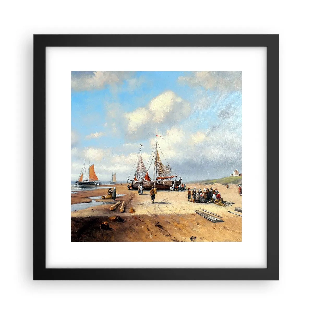 Affiche dans un cadre noir - Poster - Après une capture réussie - 30x30 cm