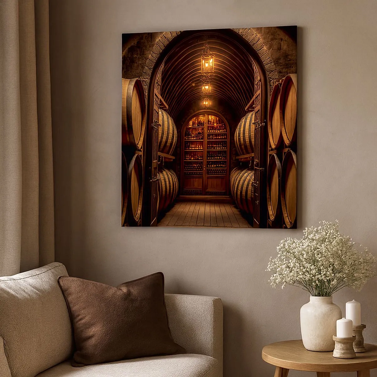 Impression sur toile - Image sur toile - Cave climatisée - 30x30 cm
