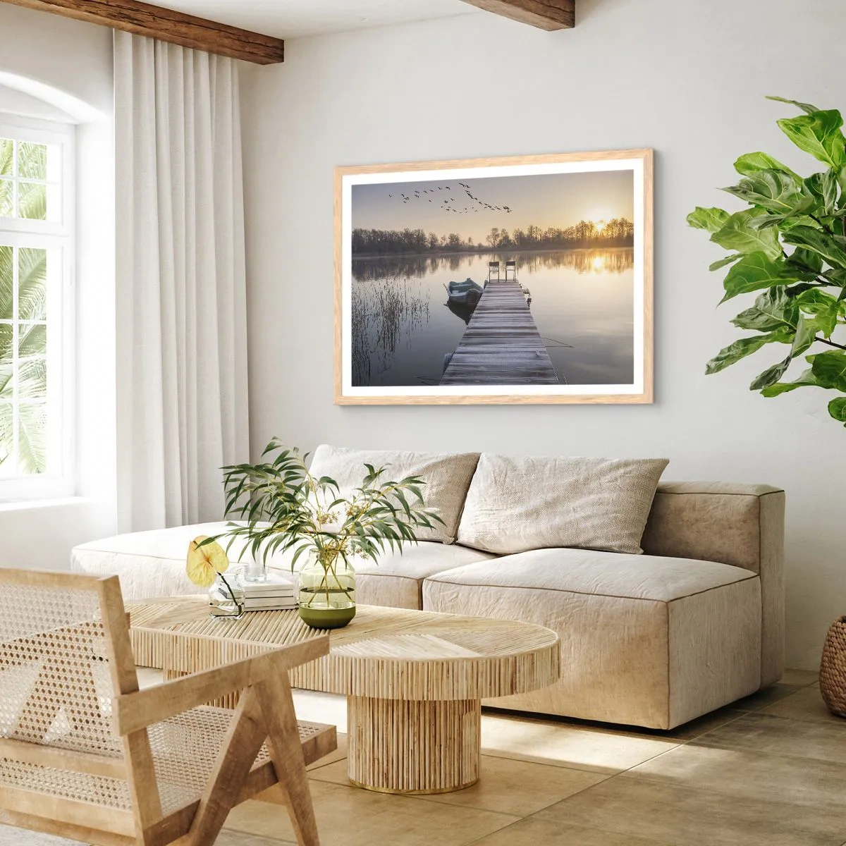 Affiche dans un chêne clair - Poster - Je reviendrai - 100x70 cm