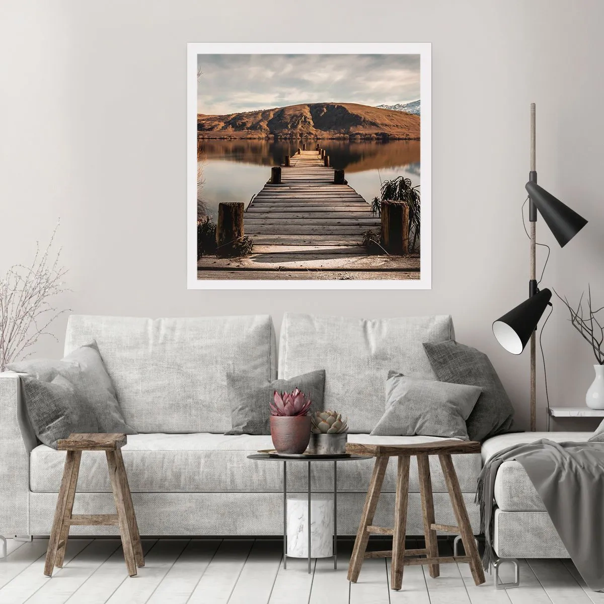 Affiche - Poster - Paysage silencieux - 60x60 cm