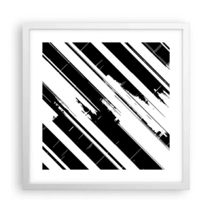 Affiche dans un cadre blanc - Poster - Une composition intense et dynamique - 40x40 cm