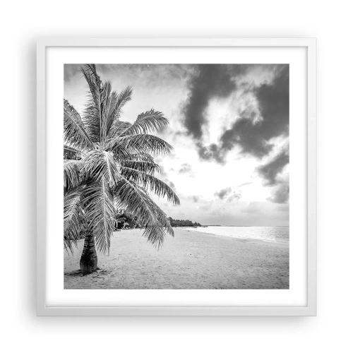 Affiche dans un cadre blanc - Poster - Quand tu aspires à la solitude - 50x50 cm