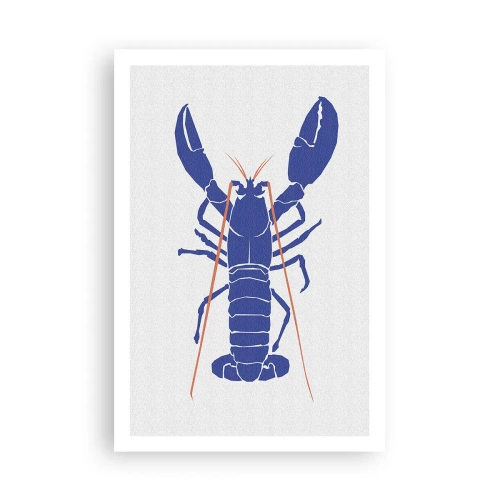 Affiche - Poster - Homard exquis en bleu marine - 61x91 cm