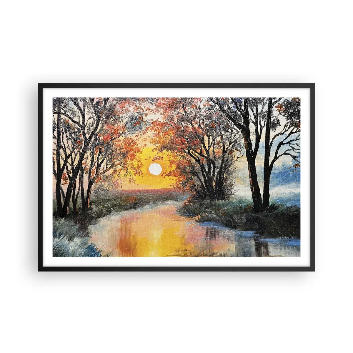 Affiche dans un cadre noir - Poster - Climats de printemps - 91x61 cm