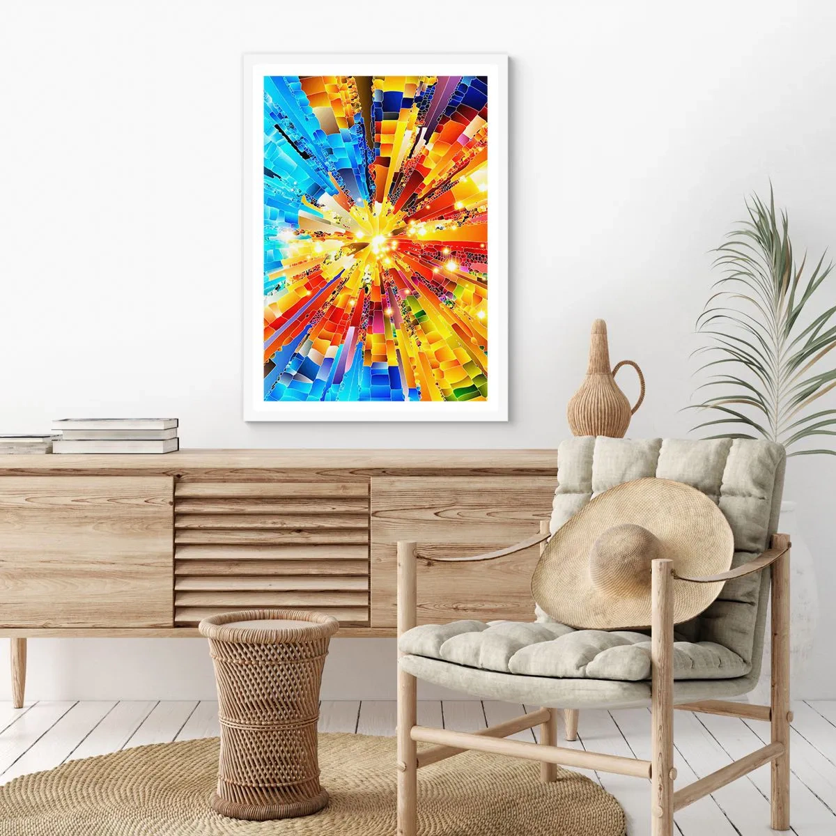 Affiche dans un cadre blanc - Poster - In medias res - 30x40 cm