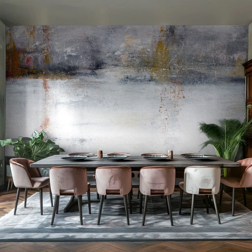 Papier Peint Photo Premium Sand - Derrière l'air un rideau - Abstraction, Morceau, Peinture - 400x280 cm