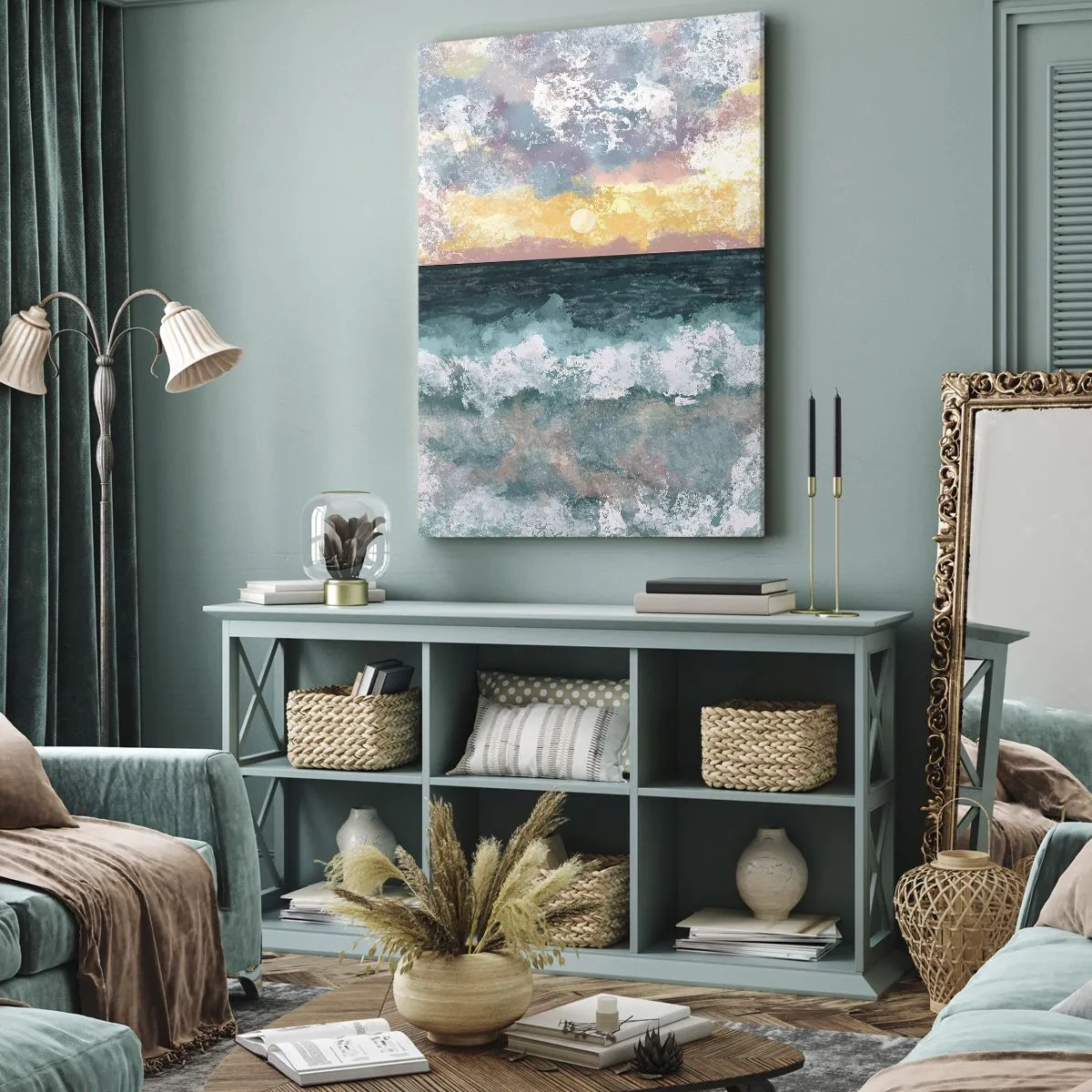 Impression sur toile - Image sur toile - Eau, lumière, air - 80x120 cm