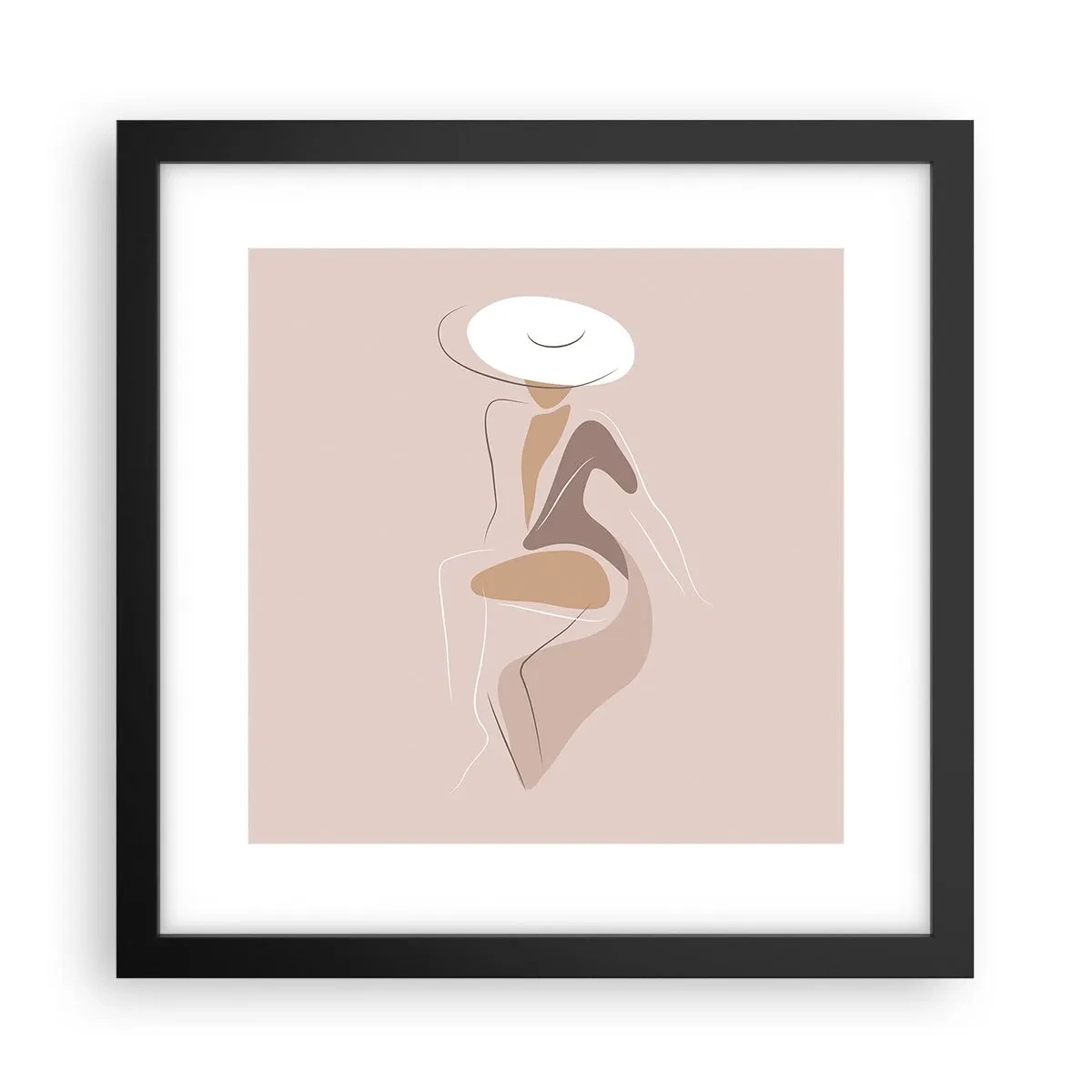 Affiche dans un cadre noir - Poster - Être une dame - 30x30 cm