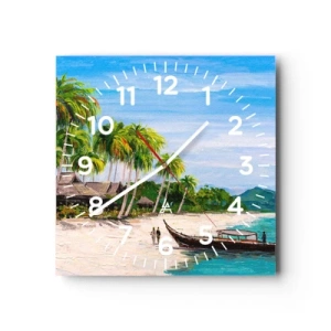 Horloge murale - Pendule murale - Rêve exotique - 40x40 cm