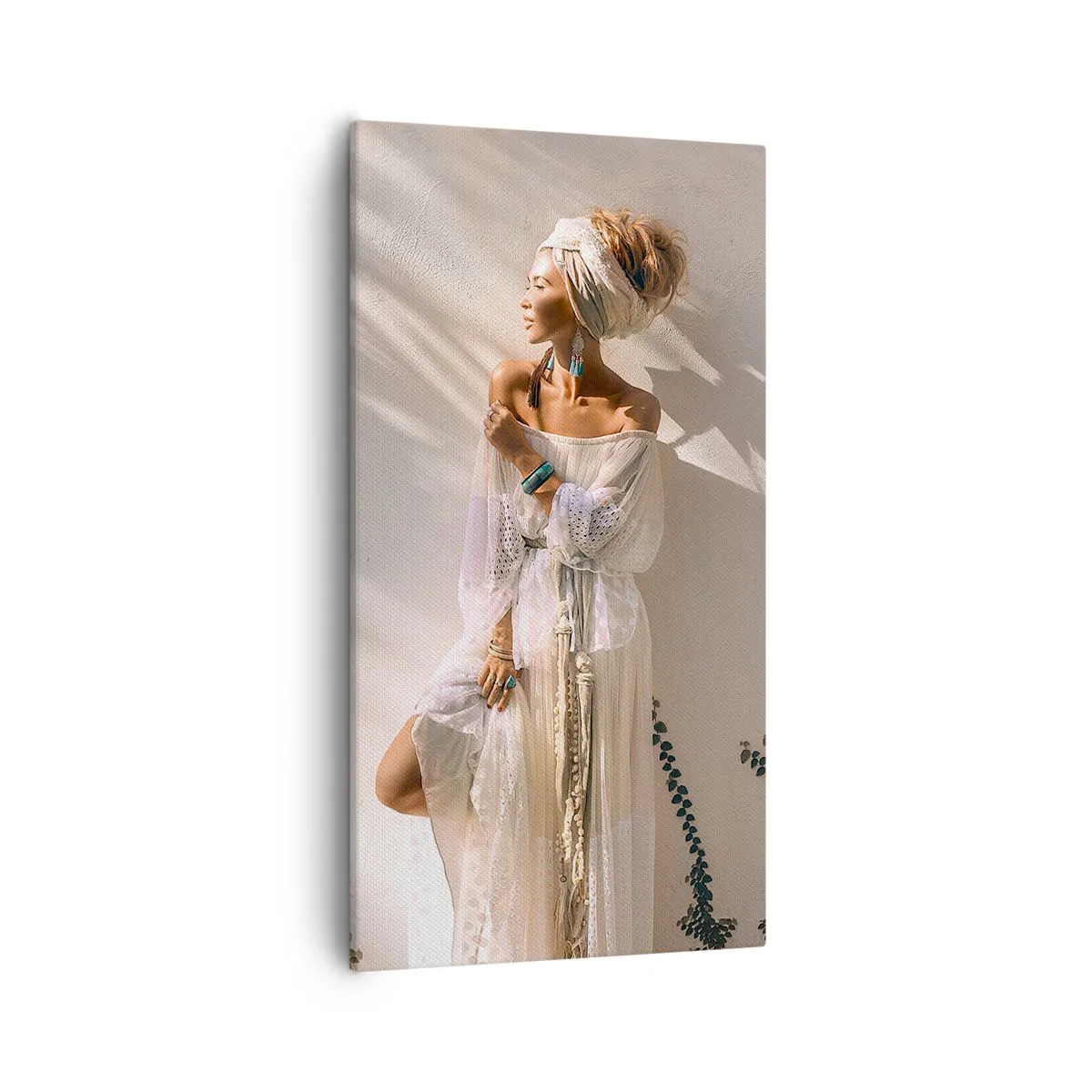 Impression sur toile - Image sur toile - Le soleil et la fille - 55x100 cm