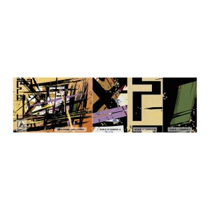Échantillon de Papier Peint Premium Canvas - Une coupe nette - Abstraction, Morceau, Modèle moderne - 100x30 cm
