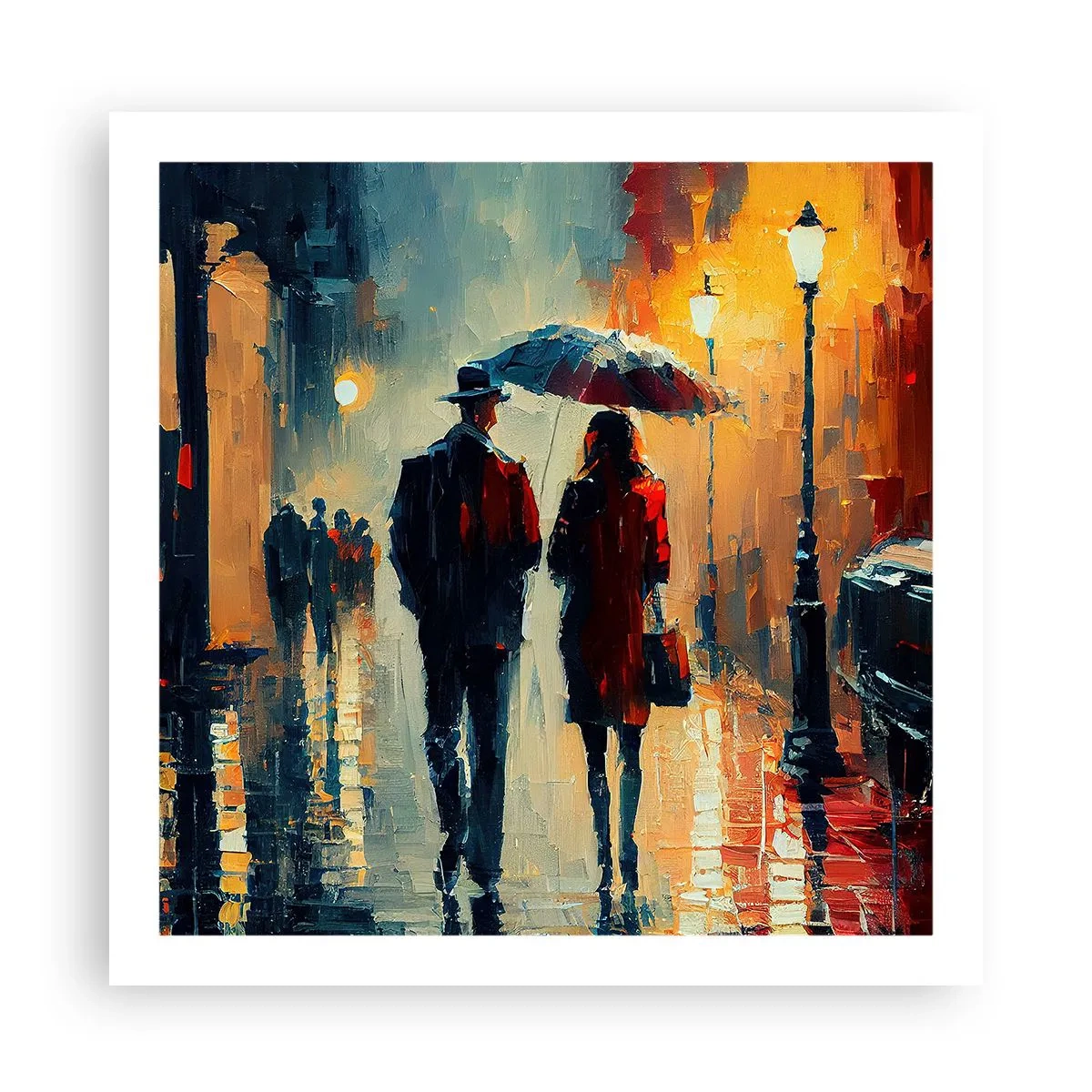 Affiche - Poster - Histoire d'amour urbaine - 60x60 cm