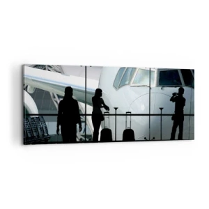 Impression sur toile - Image sur toile - Vis-à-vis de l'aéroport - 100x40 cm