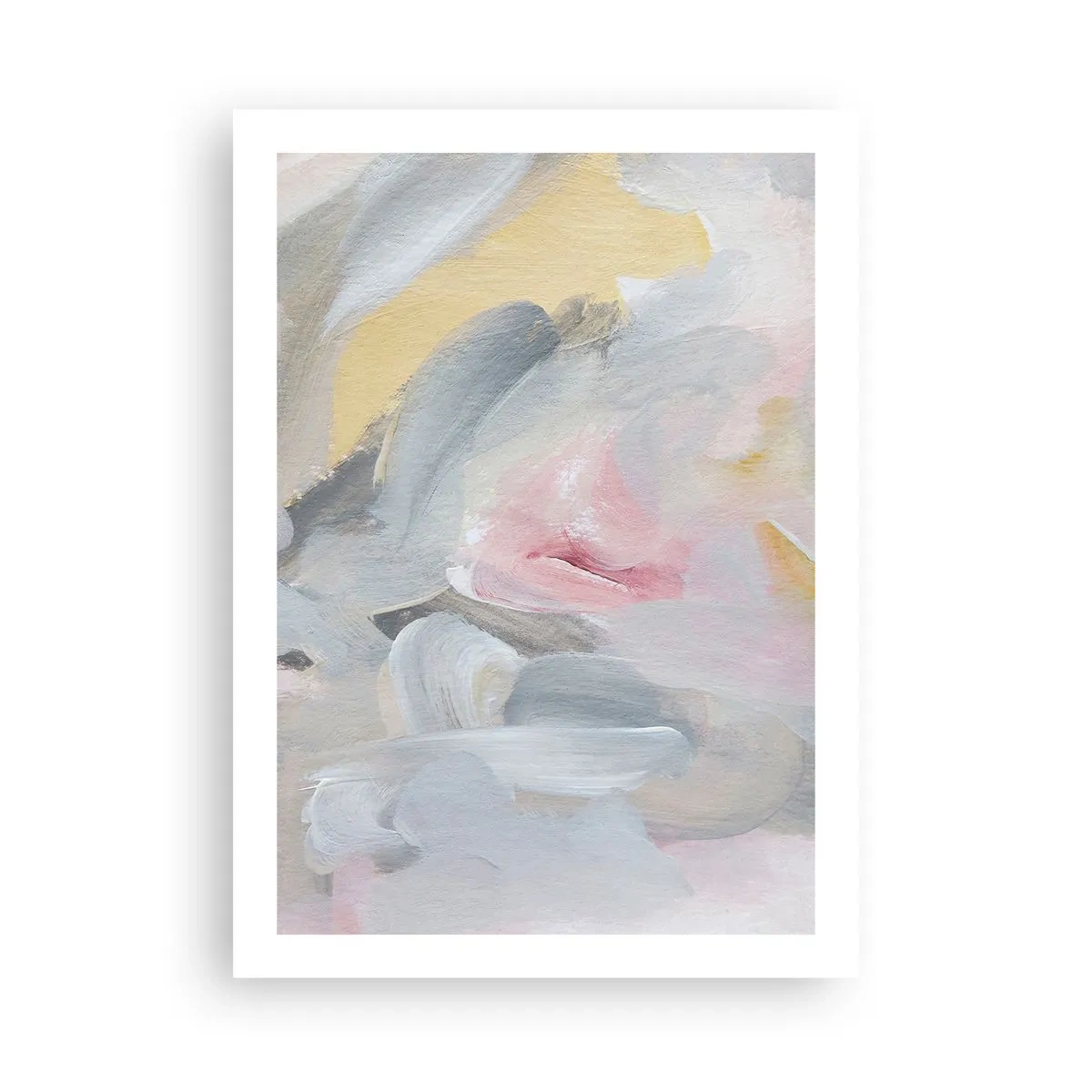 Affiche - Poster - Composition abstraite aux couleurs pastel - 50x70cm - Dans un monde pastel - Décoration murale moderne pour le salon et la chambre ARTTOR