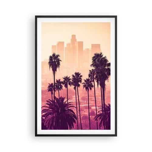 Affiche dans un cadre noir - Poster - Paysage californien - 61x91 cm