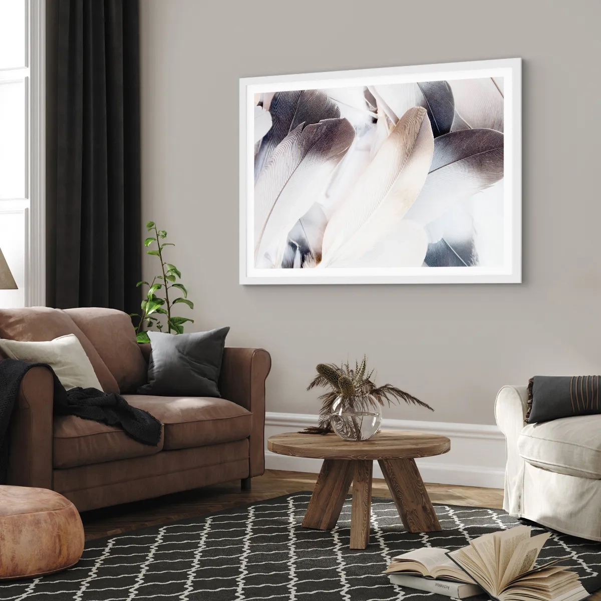 Affiche dans un cadre blanc - Poster - Presque angélique - 50x40 cm