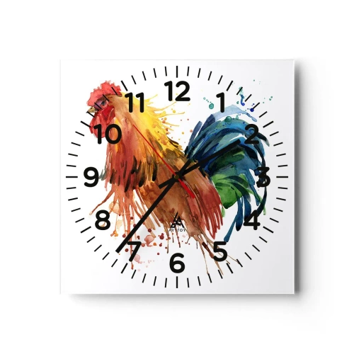 Horloge murale - Pendule murale - Robe royale, fierté royale - 40x40 cm