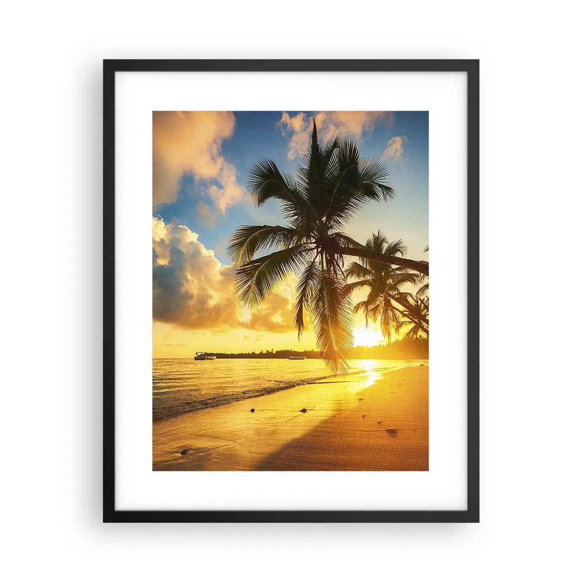 Affiche dans un cadre noir - Poster - Rêve caribéen - 40x50 cm