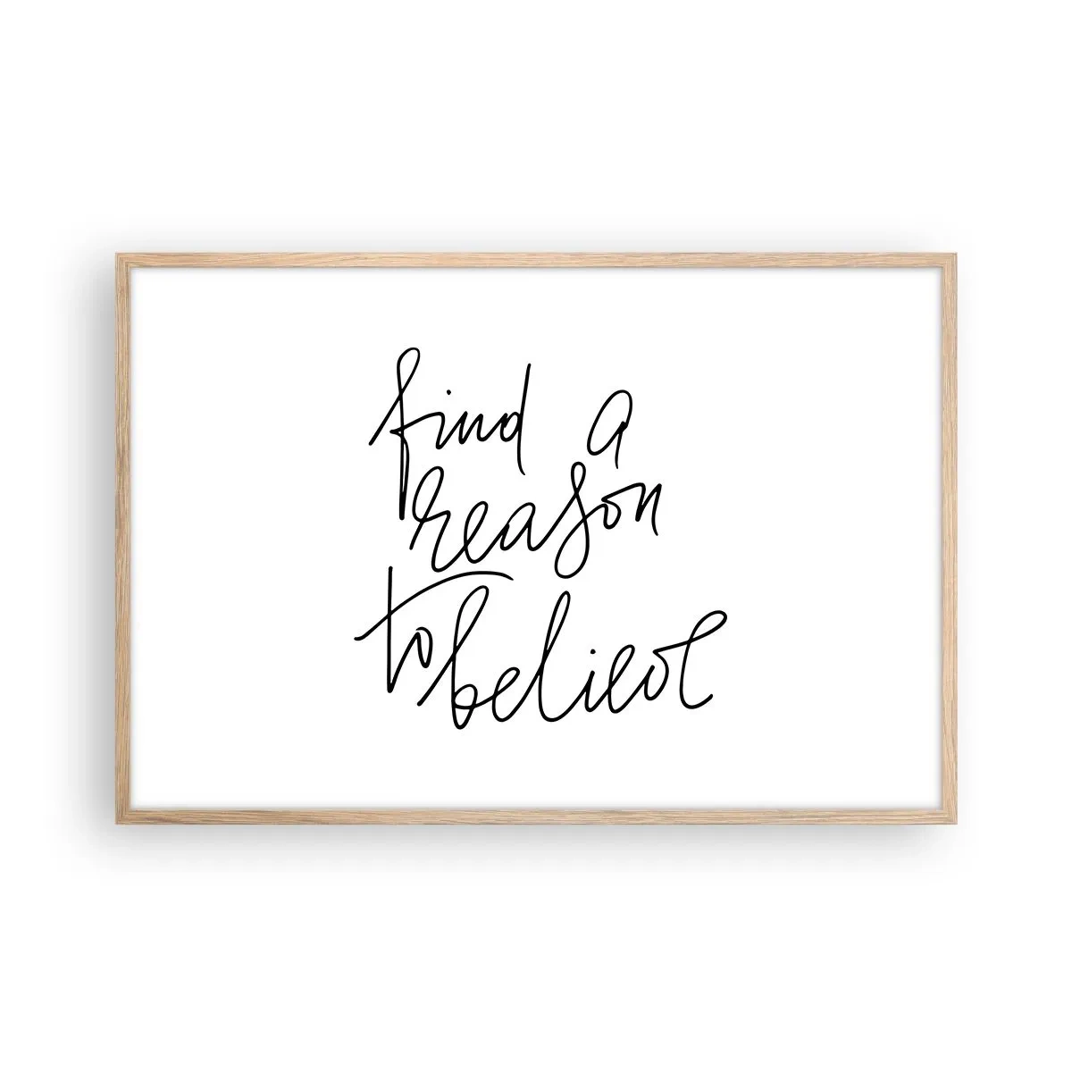 Affiche dans un chêne clair - Poster - C'est possible - 91x61 cm