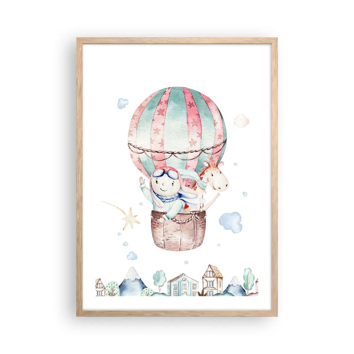 Affiche dans un chêne clair - Poster - Nous serons de retour bientôt! - 50x70 cm