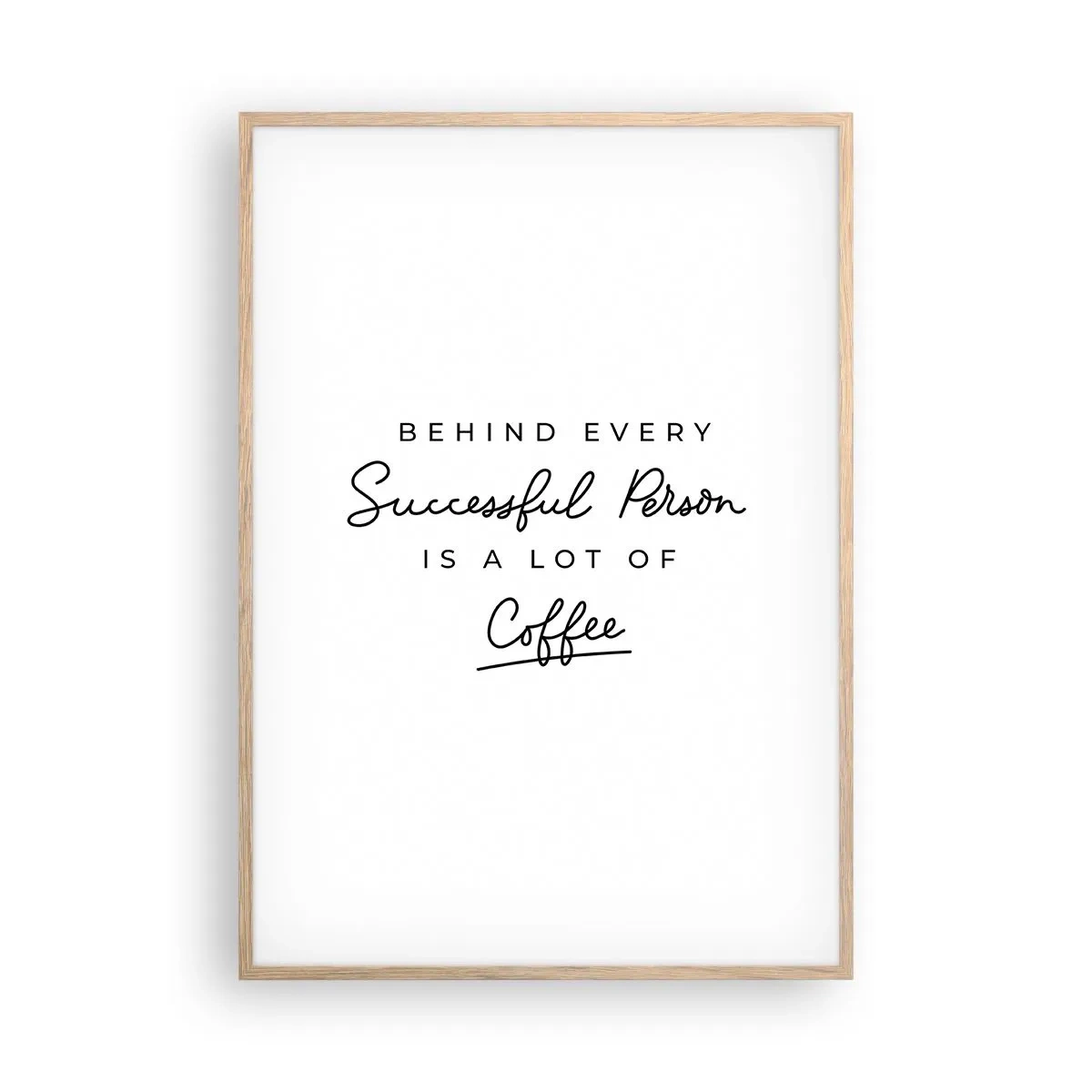 Affiche dans un chêne clair - Poster - Secret du succès - 70x100 cm