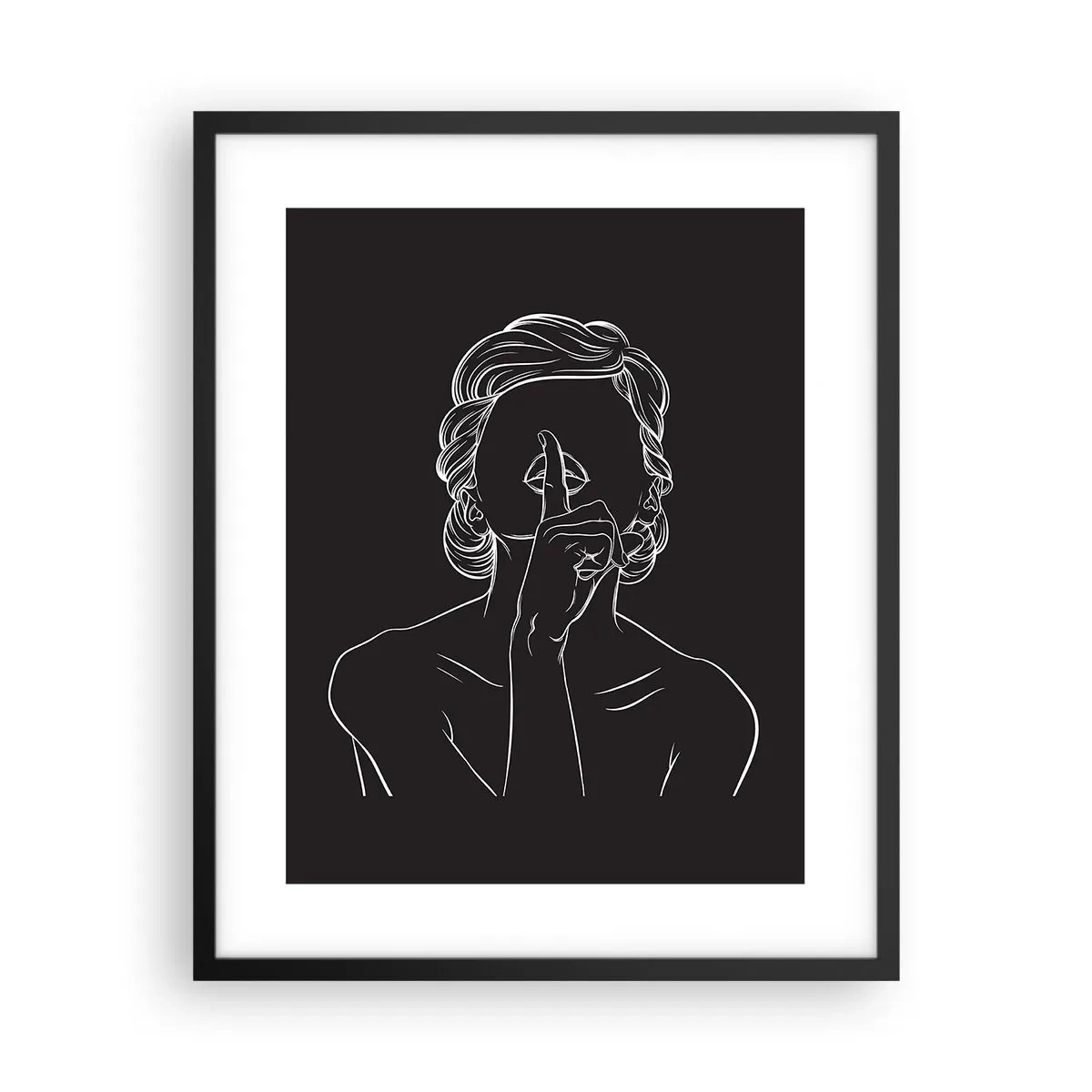 Affiche dans un cadre noir - Poster - La beauté s'épanouit en silence - 40x50 cm