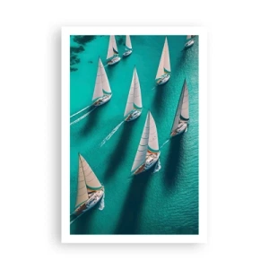 Affiche - Poster - Dans une compétition avec le vent - 61x91 cm