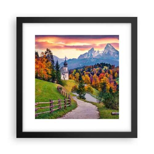 Affiche dans un cadre noir - Poster - Paysage comme peind - 30x30 cm