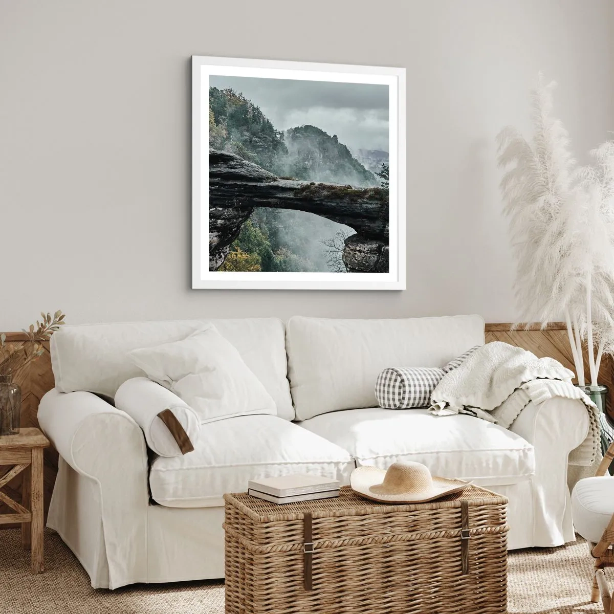 Affiche dans un cadre blanc - Poster - L'aventure est sur le point de commencer - 60x60 cm