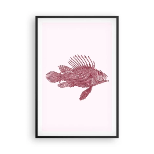 Affiche dans un cadre noir - Poster - Un habitant des eaux exotiques - 61x91 cm