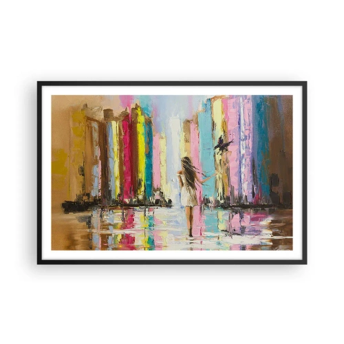 Affiche dans un cadre noir - Poster - Viens avec moi - 91x61 cm